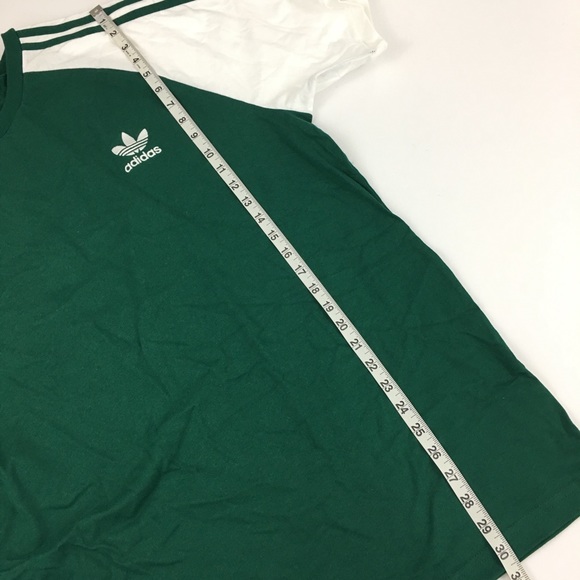 Adidas Men’s 2XL plus green white 3 stripes shirt - Picture 7 of 8